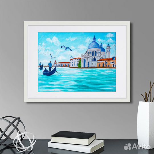 Картина оригинал Венеция чайки итальянский пейзаж