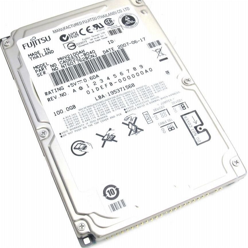 [MHV2100AH] Жесткий Диск Fujitsu 100gb Ide 2,5" Mhv2100ah