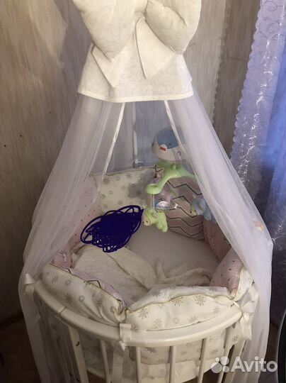 Кроватка круглая трансформер 7в1