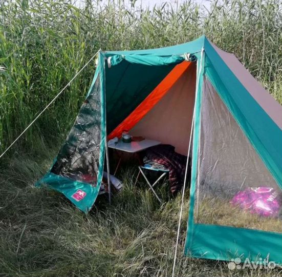 Палатка туристическая 4 местная бу с тамбуром