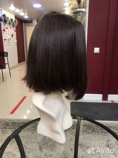 Парик на шёлке из натуральных волос (30см)