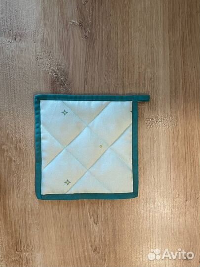 Прихватка кухонная хлопок 100 зеленая 18*18см