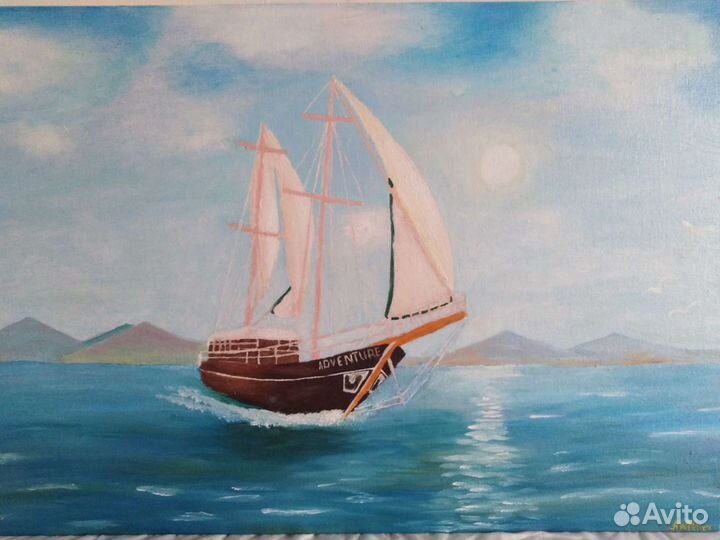 Картина с парусником