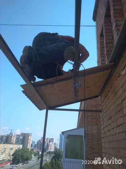 Ремонт крыши балкона