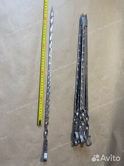 Шампур 450х12х3 мм. кольцо узор