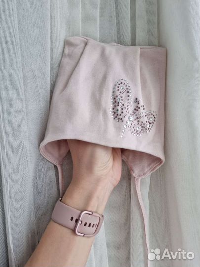 Шапка двойная хлопковая