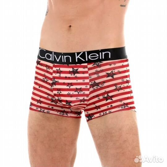 Мужские трусы боксеры красные Calvin Klein