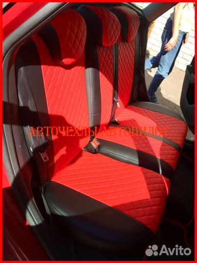 Чехлы Автопилот Ford Focus 3 из экокожи Ромб