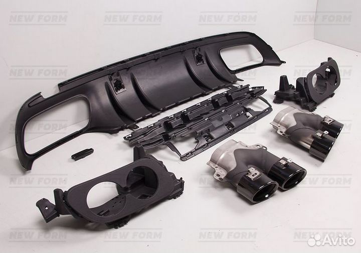 Диффузор с насадками 43 AMG Mercedes C class W205