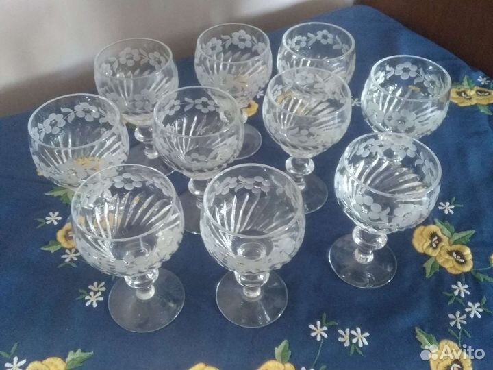 Фужеры хрустальные СССР Машенька