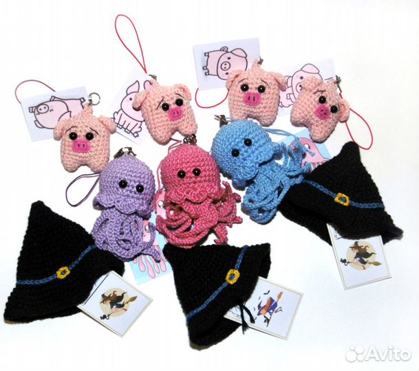Вязаные брелки. Маленькие игрушки