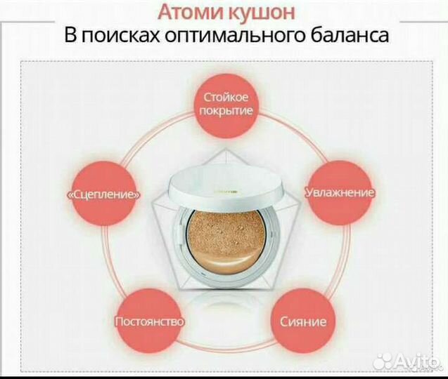 Пудра 3 в 1 (Кушон), (Корея)