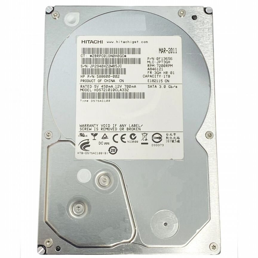 [588600-002] Жесткий Диск Hp 1tb Sata3 3,5" Hdd 588600-002