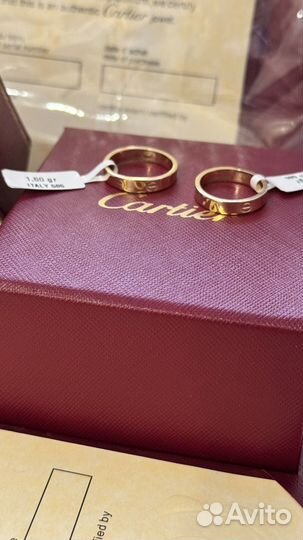 Золотое кольцо Cartier love 585 пробы