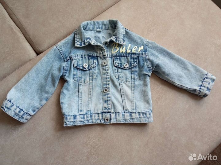 Джинсовая куртка для девочки 92-104