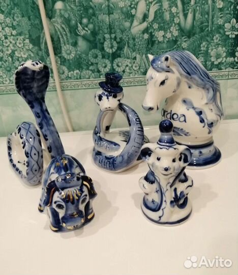 Гжель фигурки новые оригинальные отправлю
