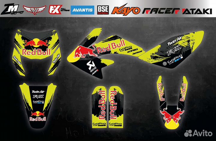 Наклейки на питбайк kayo racer bse