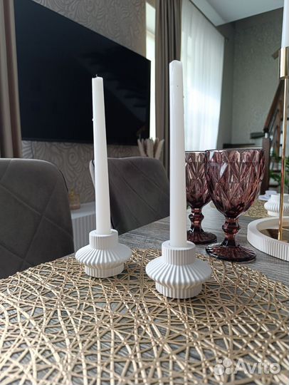 Подсвечник для 1 свечи набор 2 штуки