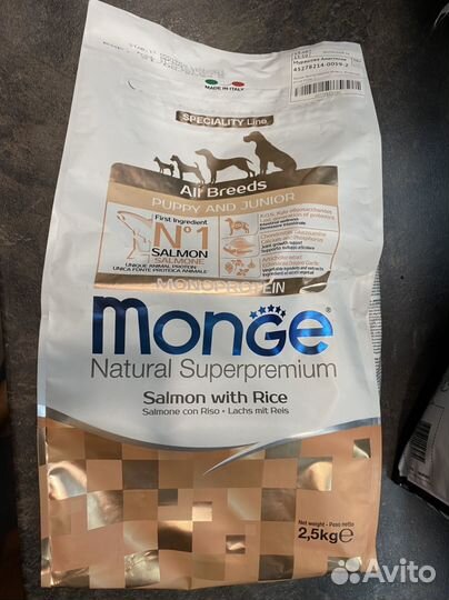 Корм для щенков monge