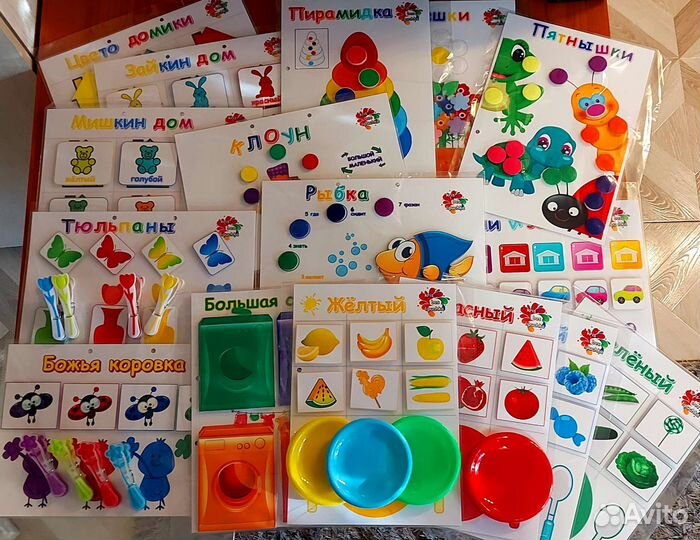 Развивающие книги на липучках