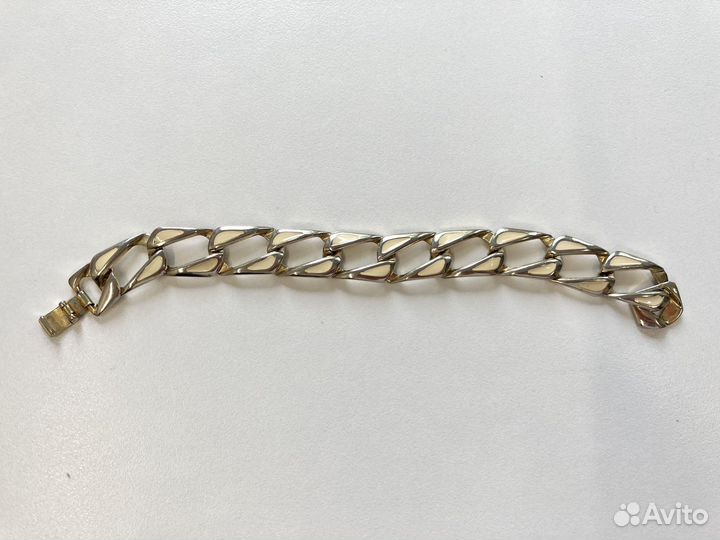 Комплект широкая цепочка / колье и браслет