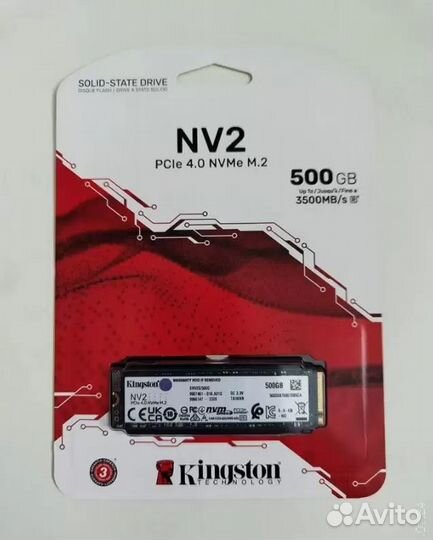 SSD накопитель Kingston NV2 M.2 2280 500 гб