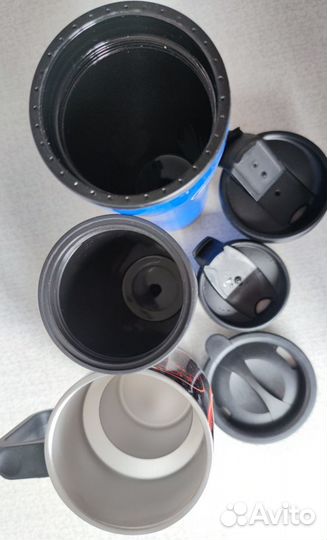 Термокружка и бутылки для воды, новые и б/у