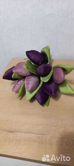 Цветы, тюльпаны из ткани, букет цветов, подарок