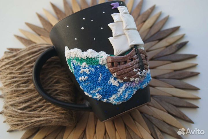 Кружка. Корабль. Море