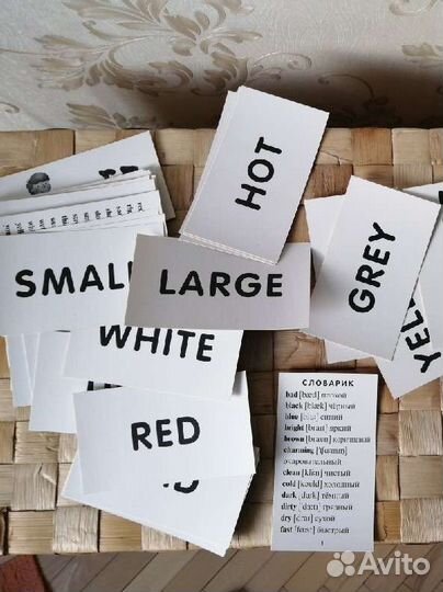 English набор карточек