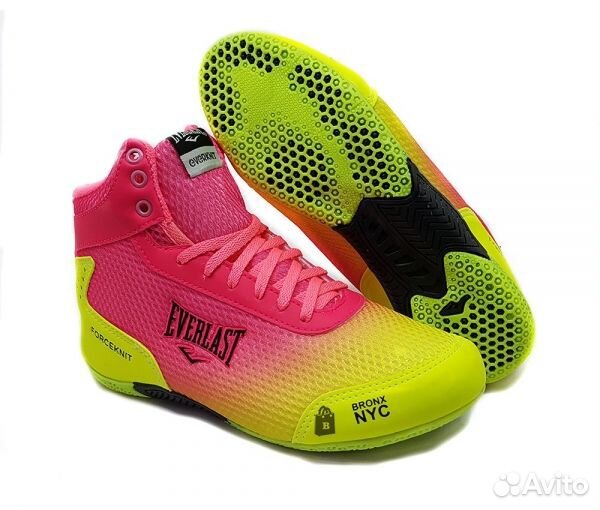 Боксерки everlast forceknit (желто/розовый, арт. E