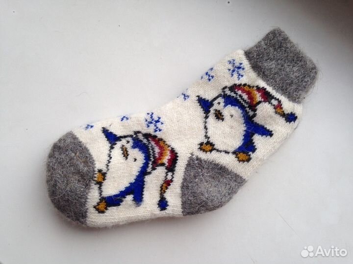 Носки шерстяные детские тачки