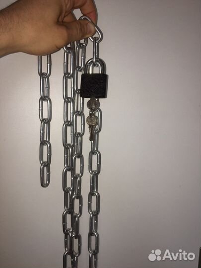 Цепь с замком для велосипеда гаража ворот