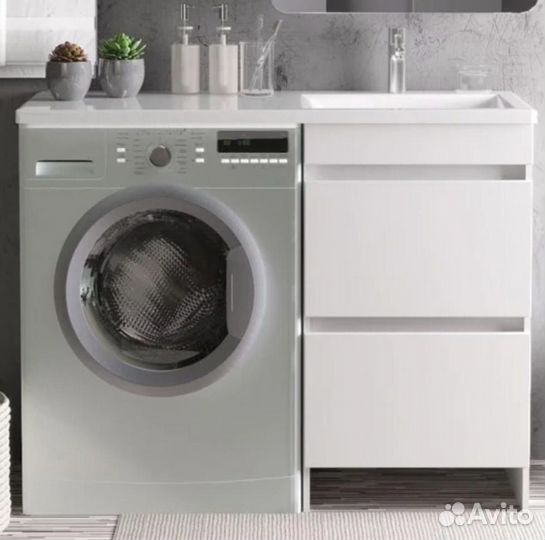 Раковина с тумбой под стиральную машинку