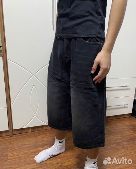 Широкие джинсовые шорты Jaded London type