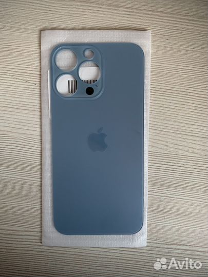 Задняя крышка на айфон 13 про,голубой