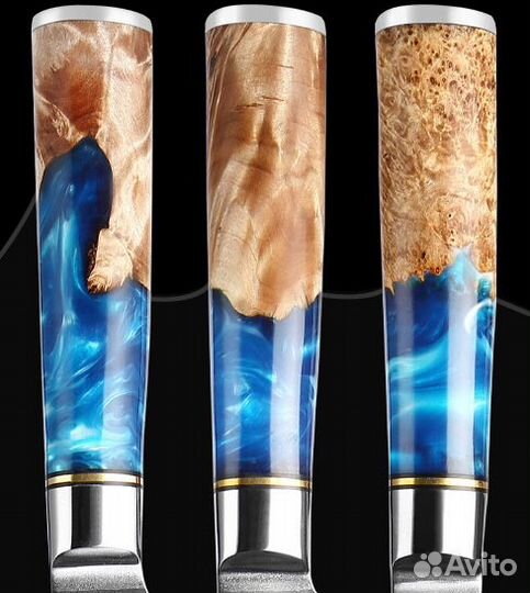 Набор ножей из дамасской стали 3 штуки