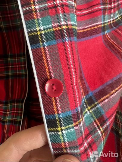 Пижама рубашка в красную английскую клетку