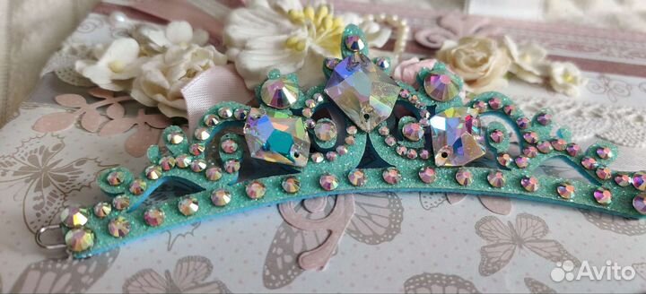 Корона, украшение на пучок, тика, диадема