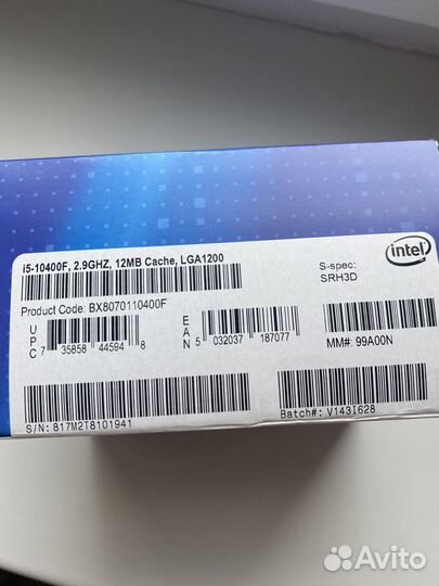 Новый Intel Core i5-10400f