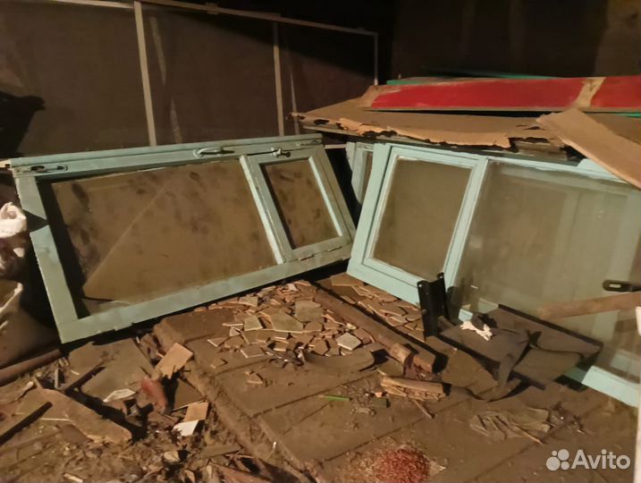Отдам бесплатно б/у деревянные оконные рамы