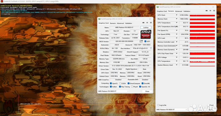 RX 6600XT 8Gb (Гарантия) Asus Dual OC