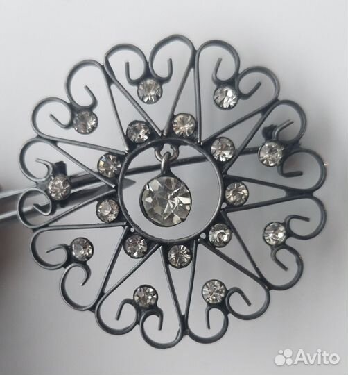 Брошь серебро 875 винтаж СССР