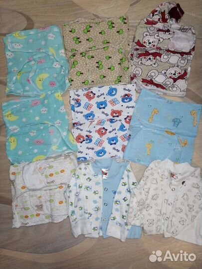 Вещи пакетом для новорожденного мальчика 56-62