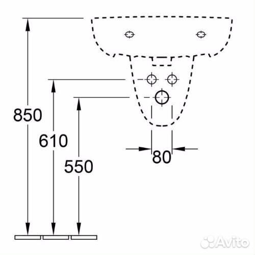 Полупьедестал Gustavsberg Saval 2.0 7G890001