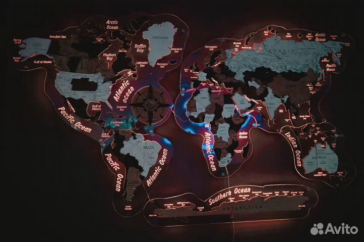 Карта мира на стену