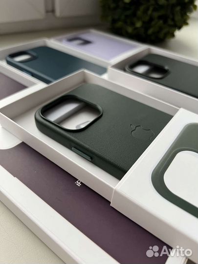 Чехол на iPhone 13 pro/max MagSafe кожаный