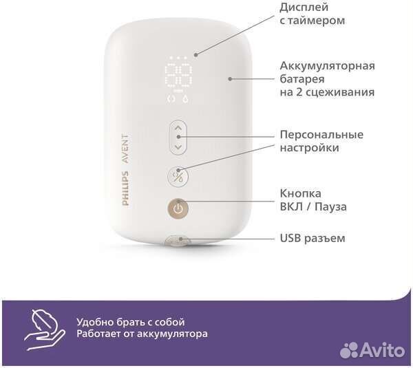 Молокоотсос avent электрический