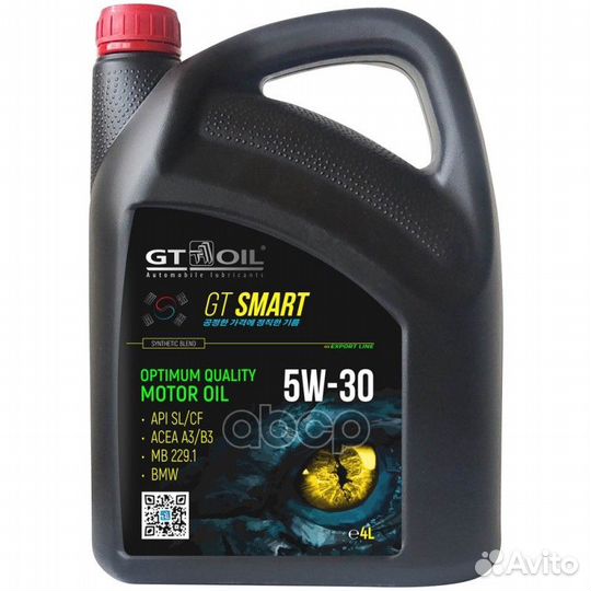 Масло мотор. полусинт. gt SMART sae 5w-30 api sl