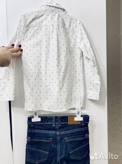 Рубашка ostin и джинсы на 110 см